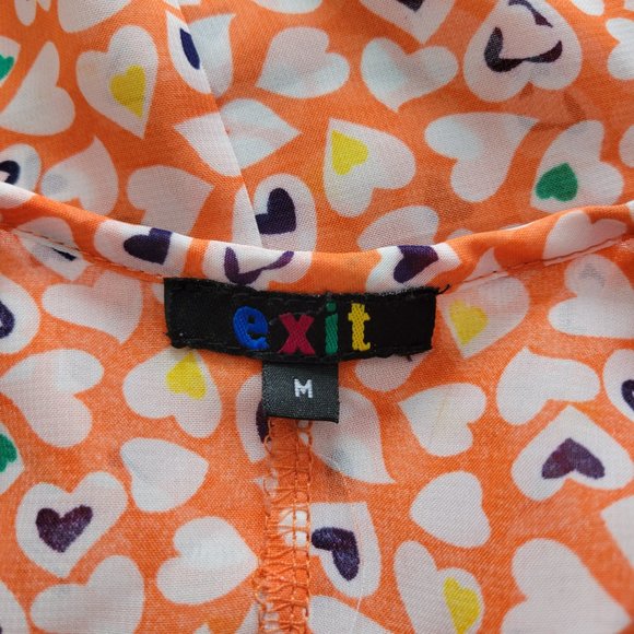 Overlayer orange shirt with hearts print - Picture 4 of 5